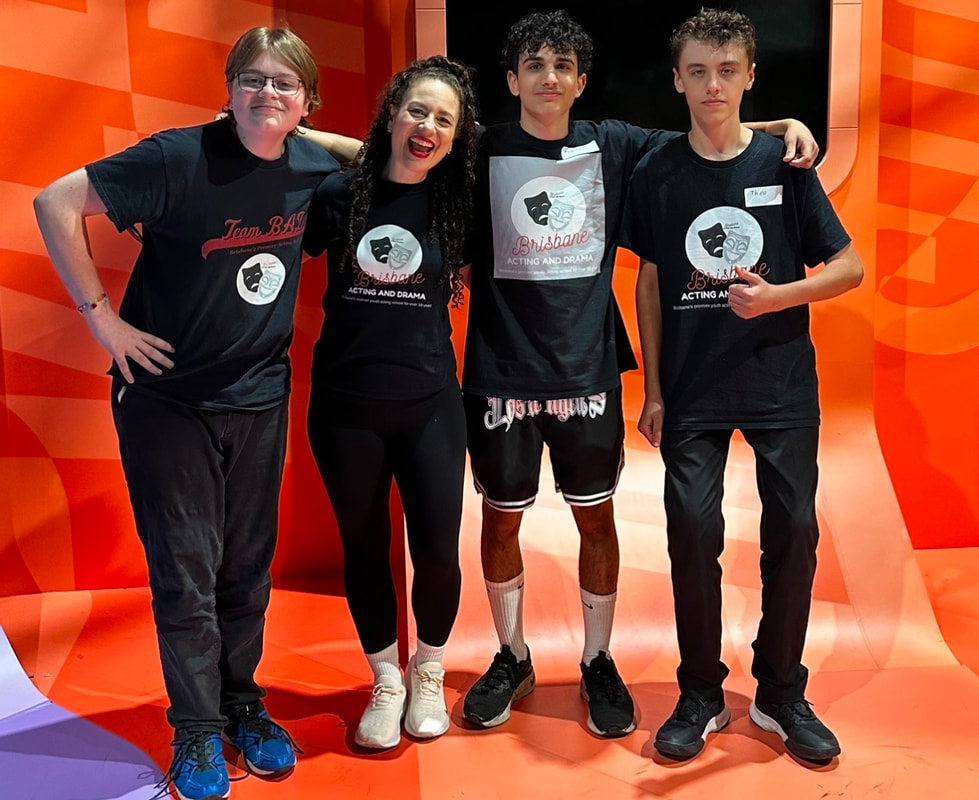 Marianna Psaltis and students at Channel 9 Studios, Mount Coot-tha